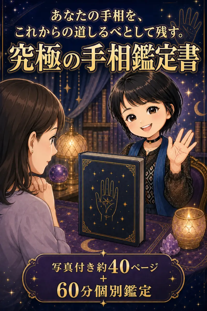 あなたの手相をこれからの道しるべとして残す、究極の手相鑑定書